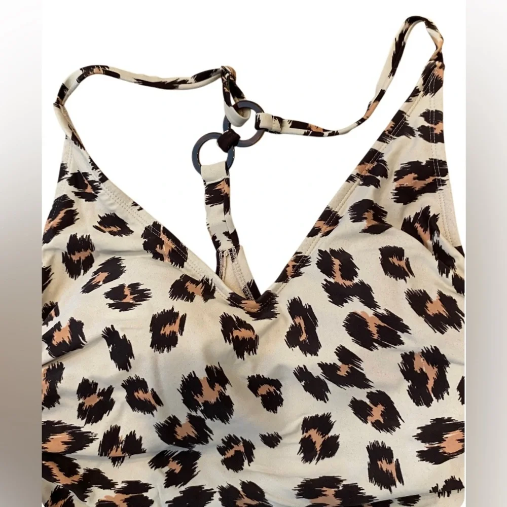 KONA SOL Tortoise Ring One Piece Swimsuit Size L